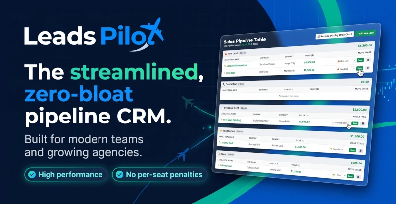 Leads Pilot CRM